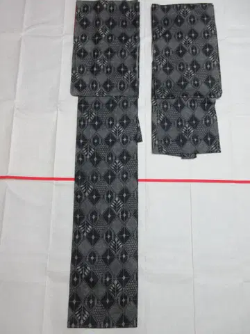 미착용 오시마 명주 앙상블 기모노 겉옷 시접실 있음