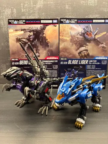 조이드 리얼라이즈 모델 블레이드 라이거 제노사우러 완성품 2종 세트