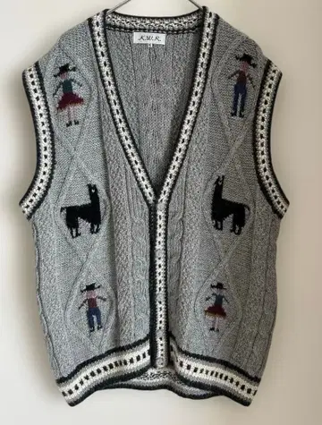 K.W.R 알파카 100% 베스트 그레이 M 페루제