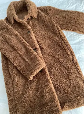 UNIQLO 브라운 보아 자켓 코트 플리스