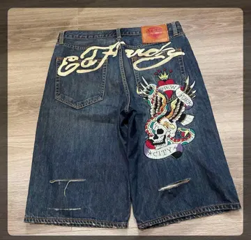 Ed Hardy 자수 숏팬츠 사이즈 36