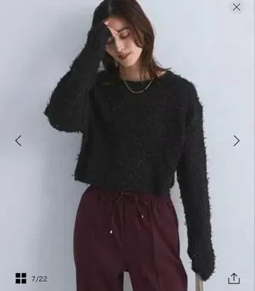 시착만 한 상품 green label 튤 x 리본 니트 풀오버