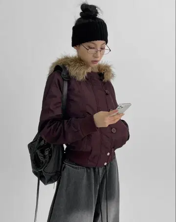 BLACKUP 포니 퍼 점퍼