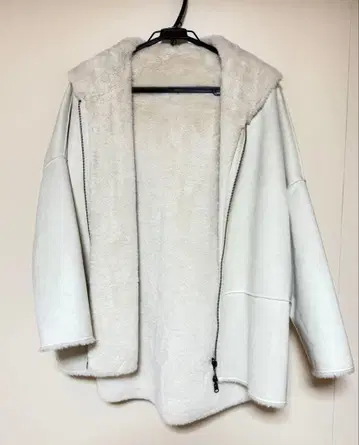 페이크 무스탕 후드 하프 코트 7DAYS 7COLORS