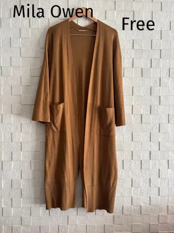 미라 오웬 벨트 포함 가디건 카멜 Free 빅 사이즈이신 분도