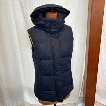 patagonia 다크 블루 후드 부착 다운 베스트