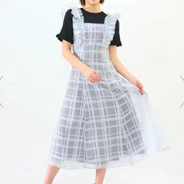 레이디 아젤 숄더 프릴 도킹 원피스