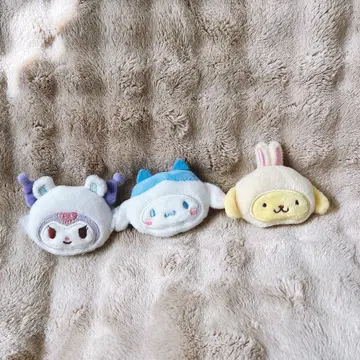 산리오 치이카와 (먼작귀) 헤어 클립 시나몬 쿠로미 폼폼푸딩