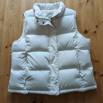 L.L.Bean 화이트 다운 베스트 M (Petite)
