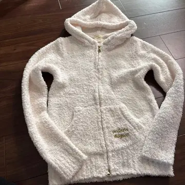 gelato pique 플리스 후드 자켓 화이트