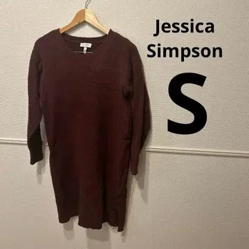 Jessica Simpson 버건디 니트 원피스 S