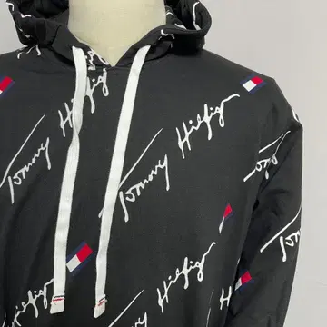 [미사용품] TOMMY HILFIGER 후드티 블랙 L 사이즈