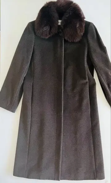 SAINT BAZILE 다크 브라운 롱 코트