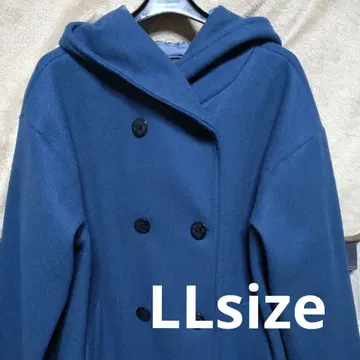 FELISSIMO IEDIT 후드 부착 미들 기장 코트 (LL)