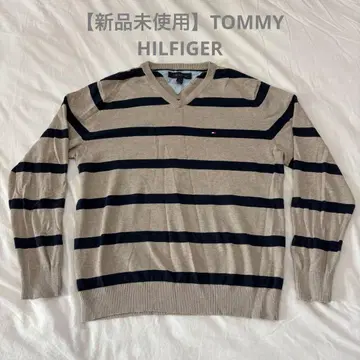 [미사용 새상품] TOMMY HILFIGER V넥 니트 M 타미힐피거