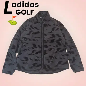 L ] 아디다스 골프 플리스 자켓 블랙 따뜻한 adidas