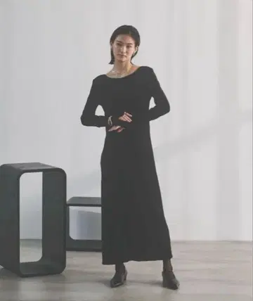 미사용 새상품 HANNE ] 긴팔 원피스 FREE 여성용 블랙