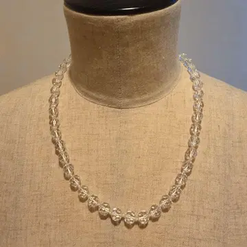 크리스탈 유리 비즈 목걸이