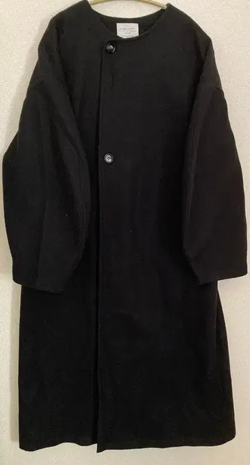 NEUNA 블랙 롱 코트 양쪽 포켓 있음 평소 사용 관혼상제