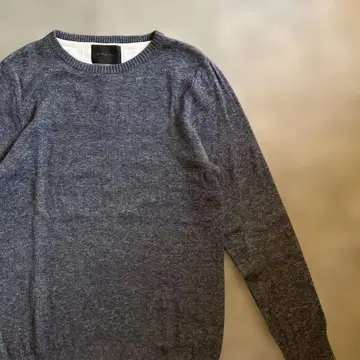 레어 사이즈 LOUNGE LIZARD 면 100% 멜란지 니트