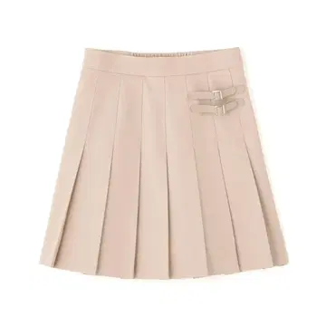 질스튜어트 사이드 벨트 플리츠 미니 스커트 베이지 M