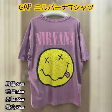 GAP NIRVANA 스마일리 페이스 타입 T셔츠 닐바나