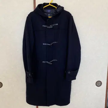 더플 코트 네이비 후드 부착