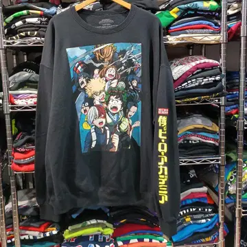 USA 구제 의류 나의 히어로 아카데미아 히로아카 맨투맨