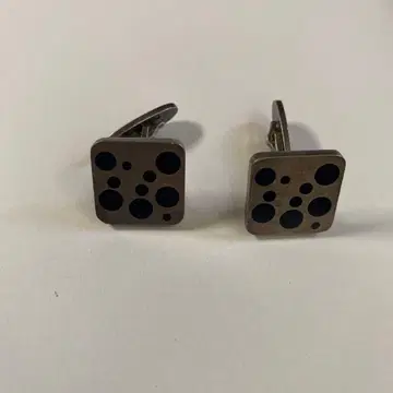 조지 젠슨 블랙 도트 커프스 단추 빈티지