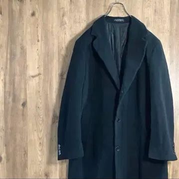 90s weatherproof 롱 코트 무지 심플 블랙 H6