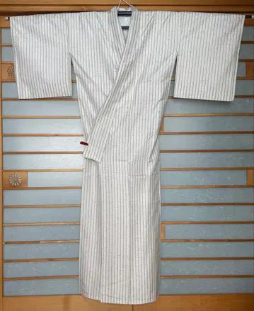 미사용  고대 직물 줄무늬 명주 [ 봄 안개 ]