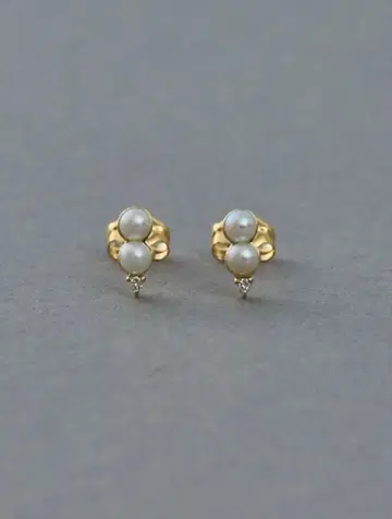 [ 새상품급 ] ete K10 YG 다이아몬드/펄 귀걸이