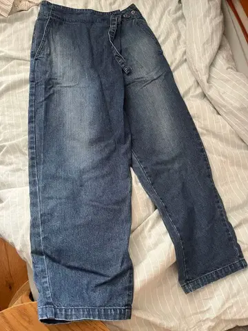 JOHNBULL 다크 블루 와이드 팬츠