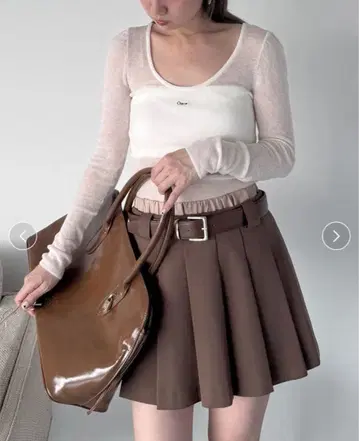 레이어드 디자인 플리츠 스커트 쇼츠 snidel