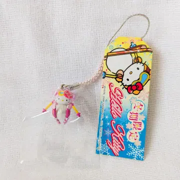 레어 헬로키티 키티 겨울 한정판 눈사람 스키 족쇄 스트랩