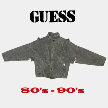 GUESS (게스) 80년대 소매 탈부착 가능 데님 자켓