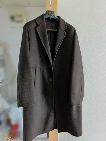 그린 레이블 릴랙싱 체스터 코트 다크 브라운