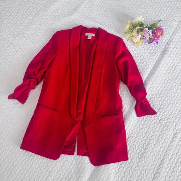 H&M 새상품급 레드 테일러드 자켓 EUR 36 M 사이즈 빨간색