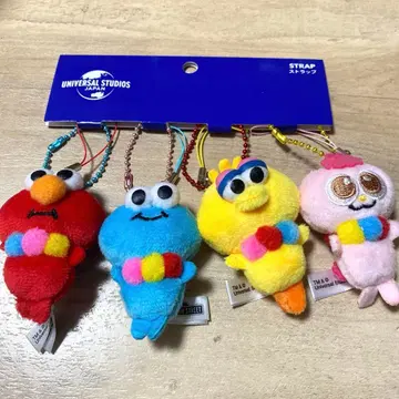 USJ 세서미 스트릿 봉제 인형 스트랩 4세트