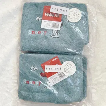 미개봉 피넛 스누피 화장실 매트 블루 당시 물건 2개 세트
