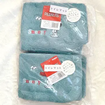 미개봉 피넛 스누피 화장실 매트 블루 당시 물건 2개 세트