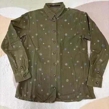 마드모아젤 논논 플란넬 셔츠 자수