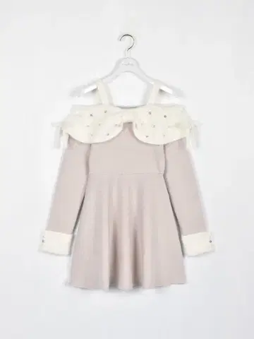 온라인 완판 evelyn 리본 오프숄더 미니 원피스