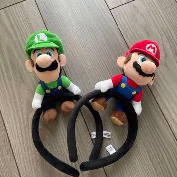 마리오 루이지 봉제 인형 머리띠