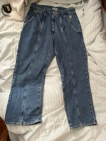 DEEP BLUE 스트레이트 데님 하이웨스트