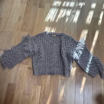 TODAYFUL 프린지 브라운 스웨터