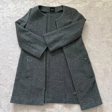 INDIVI 그레이 롱 코트 사이즈 38