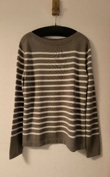 캐시미어 100% 스웨터 니트 긴팔 보더