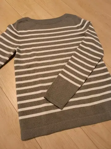 캐시미어 100% 스웨터 니트 긴팔 보더