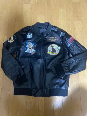 ENIXI 블랙 플라이트 자켓 L